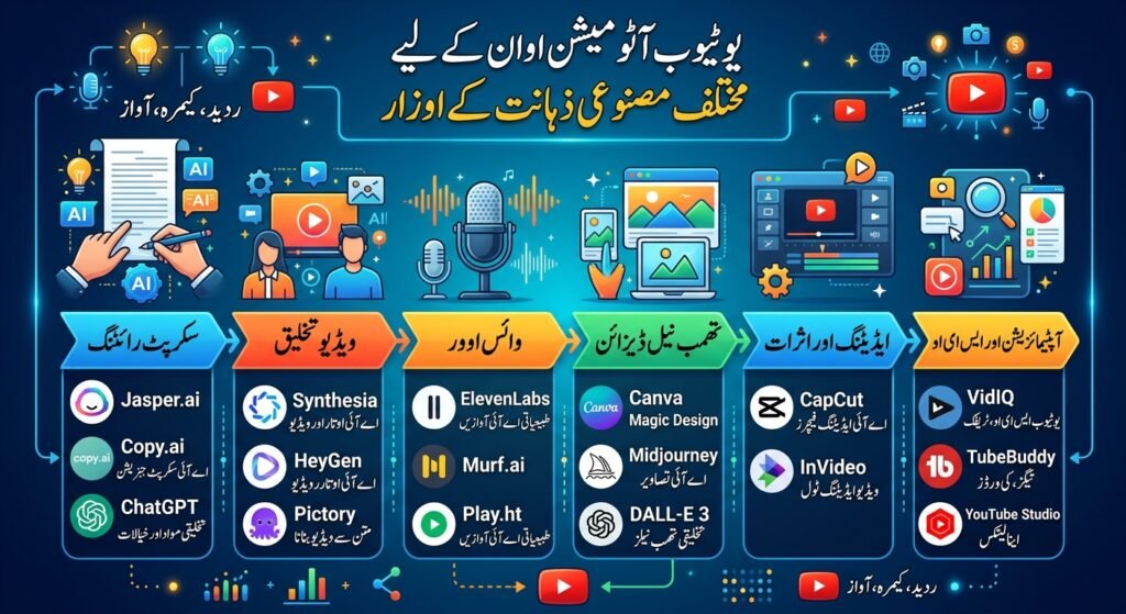 یوٹیوب آٹومیشن کے لیے مصنوعی ذہانت کے اوزار